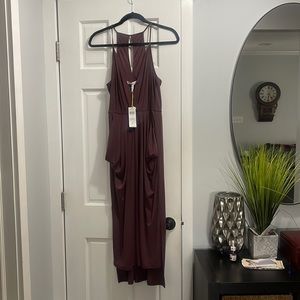 Purple midi dress with pockets - never worn